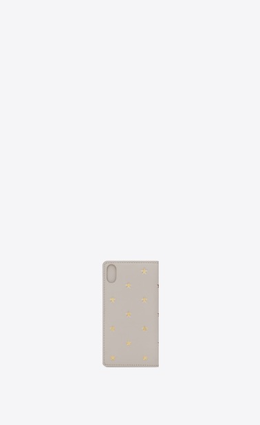 MONOGRAM iPhone 10 case in star-print leather